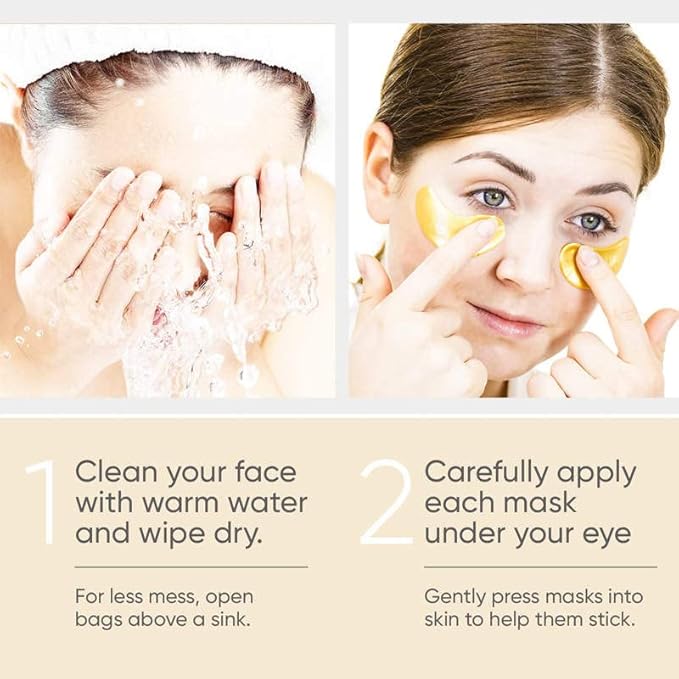 Gold Eye Mask Patches-Velvo Beauty