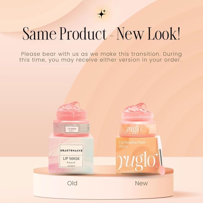 Moisture & Collagen Booster Lip Sleeping Mask - Treatment to Restore, Hydrate & Plump Dry Chapped Lips - Peach-Velvo Beauty