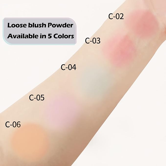 Boobeen Matte Blush Powder Makeup Loose Powder Face Blushes Single Color Blush Rouge Powder Natural Pink Blush for cheeks, Easily Blends, Smoothly with Satin Matte Look-Velvo Beauty