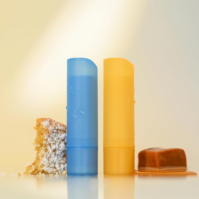 eos Holiday Lip Balm Gift- Sugar Cookie & Vanilla Toffee, Stocking Stuffers, All-Day Moisture Lip Care, 0.14 oz, 2-Pack-Velvo Beauty