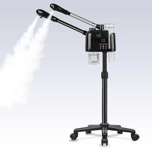 Hot and Cold Facial Steamer Professional Facial Steamer on Wheels for Esthetician Facial Deep Cleaning-Velvo Beauty