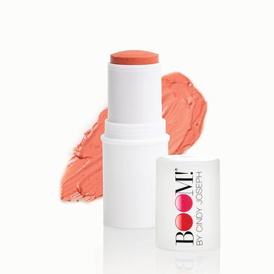 Boomstick Golden Peach ™ - Warm, Coral-Peach Blush Stick and Lipstick - Multistick, Vegan, Makeup for Older Women and Mature Skin Boom Stick By Cindy Joseph-Velvo Beauty
