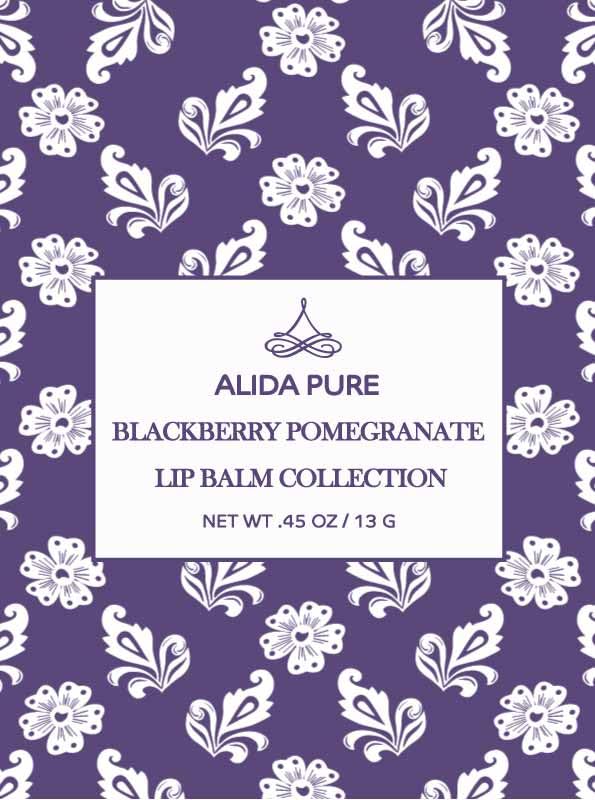 Blackberry Pomegranate Lip Balm Collection, Vegan Lip Balm Set, Beeswax Free, with Avocado Oil, Organic Jojoba Oil, and Vitamin E, Natural Moisturizer for Dry, Chapped Lips, 3 Tube Set-Velvo Beauty