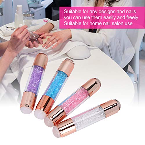 4Sets Manicure Art Stampers Silicone Stamp Pens Nail Stamping Plates Double Ended W/Nail Seal Plate Manicure Stamp Pen for home nail salon use-Velvo Beauty