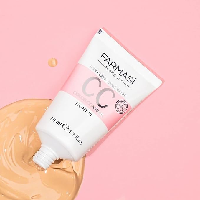FARMASi CC Color Control Cream, Natural and Flawless Finish, Enriched Formula with Multimineral & Spf 25+, All-Day Hold, All Skin Types, 1.7 fl. oz, Light-Velvo Beauty