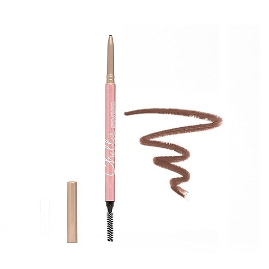 Chella Eyebrow Pencil – Easy-to-Use Brow Definer for Shaping, Filling & Blending – Long-Wear Dark Brown Eyebrow Pencils for Women with Precise Tip (Dark Brown)-Velvo Beauty