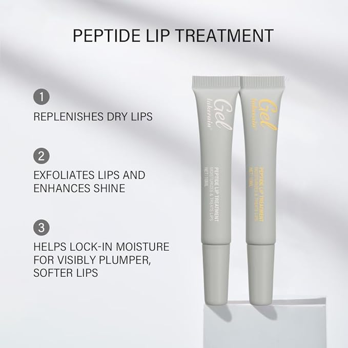 Peptide Lip Treatment Lip Care Gel - Moisturizing Lip Essence Absorption | Nourishing and Hydrating Dry Lips Butter, Organic Plant-Based Balm Lip Oil Essence Lip Gloss Lip Mask (03 Salted Carame)-Velvo Beauty