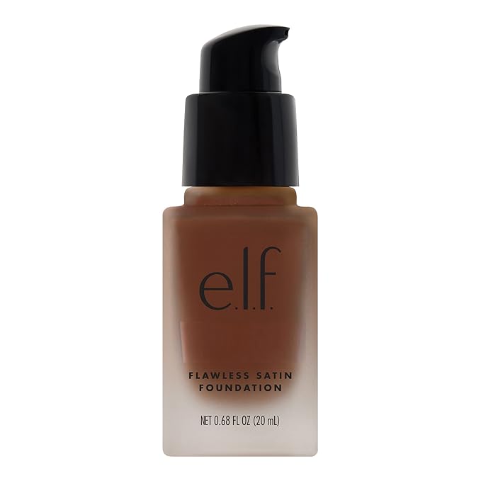 e.l.f. Flawless Finish Foundation, Lightweight & Medium Coverage, Semi-Matte Finish, Espresso, 0.68 Fl Oz (20mL)-Velvo Beauty