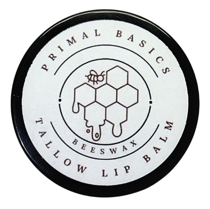 100% Grass Fed Grass Finished Beef Tallow and Beeswax Lip Balm, Face Moisturizer, Body Balm, for Oily, Dry, Sensitive Skin, USA Made-Velvo Beauty