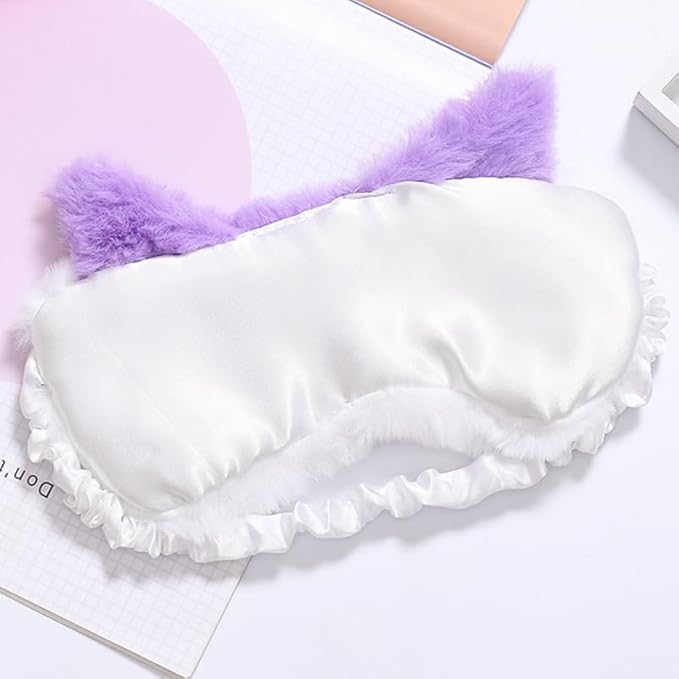 Fox Eye Mask Plush Fox Cloud Sheep Dream Eye Cover Sleeping Mask Eye Band Shade Blindfold Goggles Relax Travel Eye Patch-Velvo Beauty