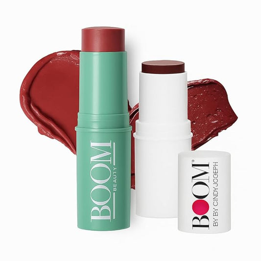 BOOM! by Cindy Joseph Boomstick Rose Nude ® + Boomstick Color ™ - Buildable Lip & Cheek Tint Makeup Sticks, Cream Blush Stick & Clean Beauty Formula Cosmetics-Velvo Beauty