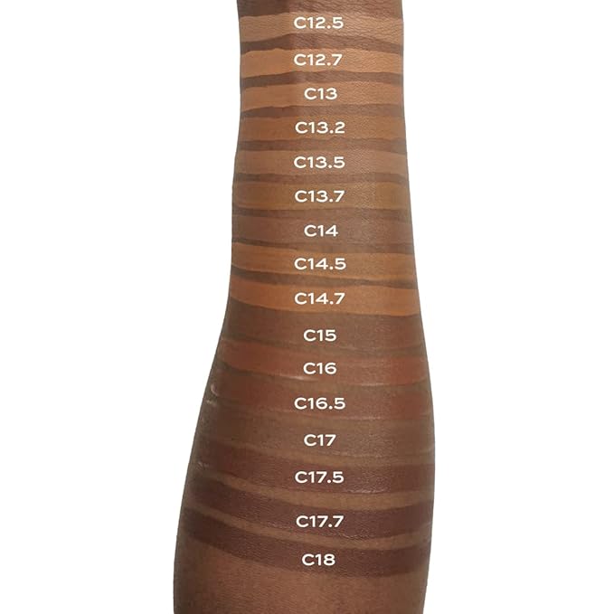 Makeup Revolution Conceal and Define Concealer, Full Coverage & Matte Finish, C17.5 for Dark/Deep Skin Tones, Vegan & Cruelty-Free, 0.7 Fl Oz-Velvo Beauty