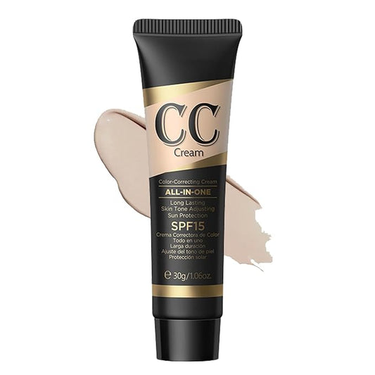 CC Cream Tinted Moisturizer with SPF 15, Color Correcting CC Cream, Even Skin Tone, Cover Blemish, Lightweight Hydrating Matte CC Cream, Long Lasting Waterproof CC Cream Foundation(Natural)-Velvo Beauty
