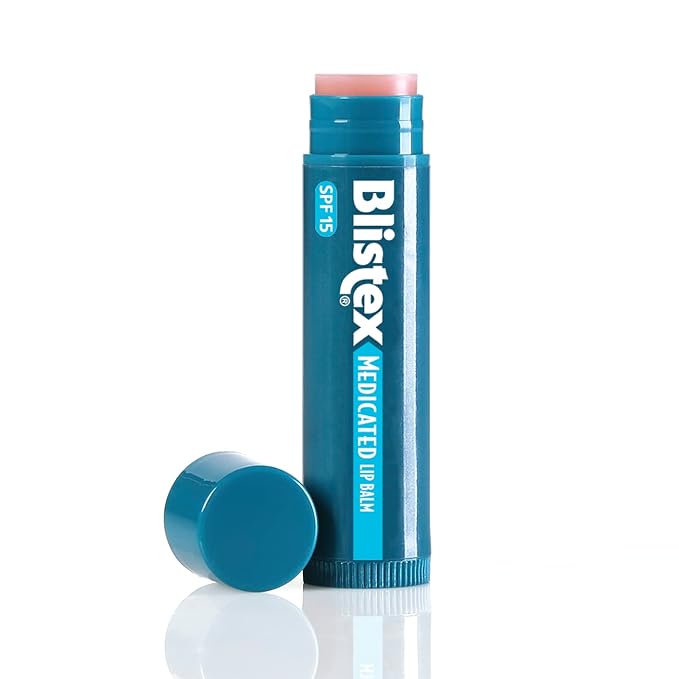 Blistex Medicated Lip Balm, 0.15 Ounce, 3 Count (Pack of 1) Prevent Dryness & Chapping, SPF 15 Sun Protection, Seals in Moisture, Hydrating Lip Balm, Easy Glide Formula for Full Coverage-Velvo Beauty