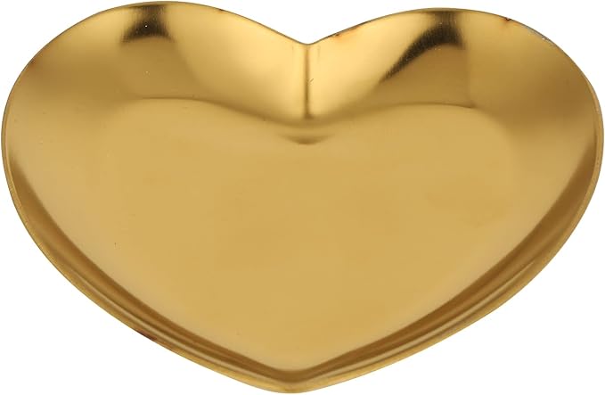 Nail Palette, Makeup Palette Nail Palette Heart Shaped Art Palette Stainless Steel Makeup Mixing Palette Makeup DIY Paint Color Mixing Tray Nail Art Palette Resin(Gold)-Velvo Beauty