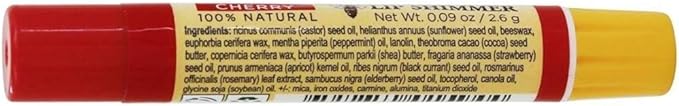 Burt's Bees Lip Shimmer, Cherry 0.09 Ounce (Pack of 4)-Velvo Beauty