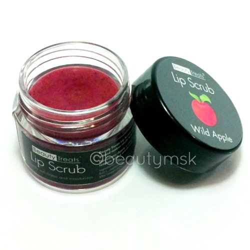 4pc Beauty Treats Lip Scrub with Almond Creme Wild Apple Vanilla Bean Dark Cherry All 4 Full Set-Velvo Beauty