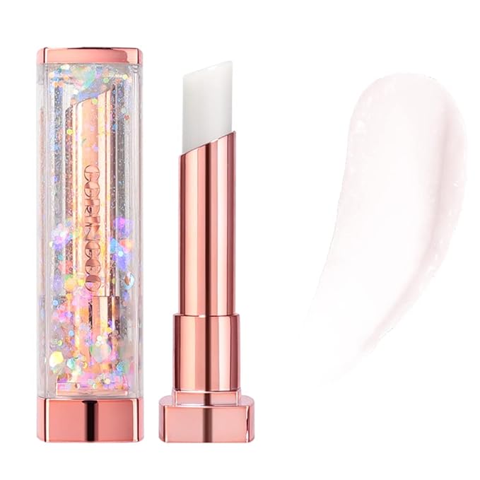 Sparkle Cute Changes Color Lip Balm #03 Swan Lake｜Colored Lip Cream Lip Gloss, Glitter Lip Care Lip Pack Birthday Gift Glitter Gift Sequin Shiny Spangle Lipbalm crema de labios de color-Velvo Beauty