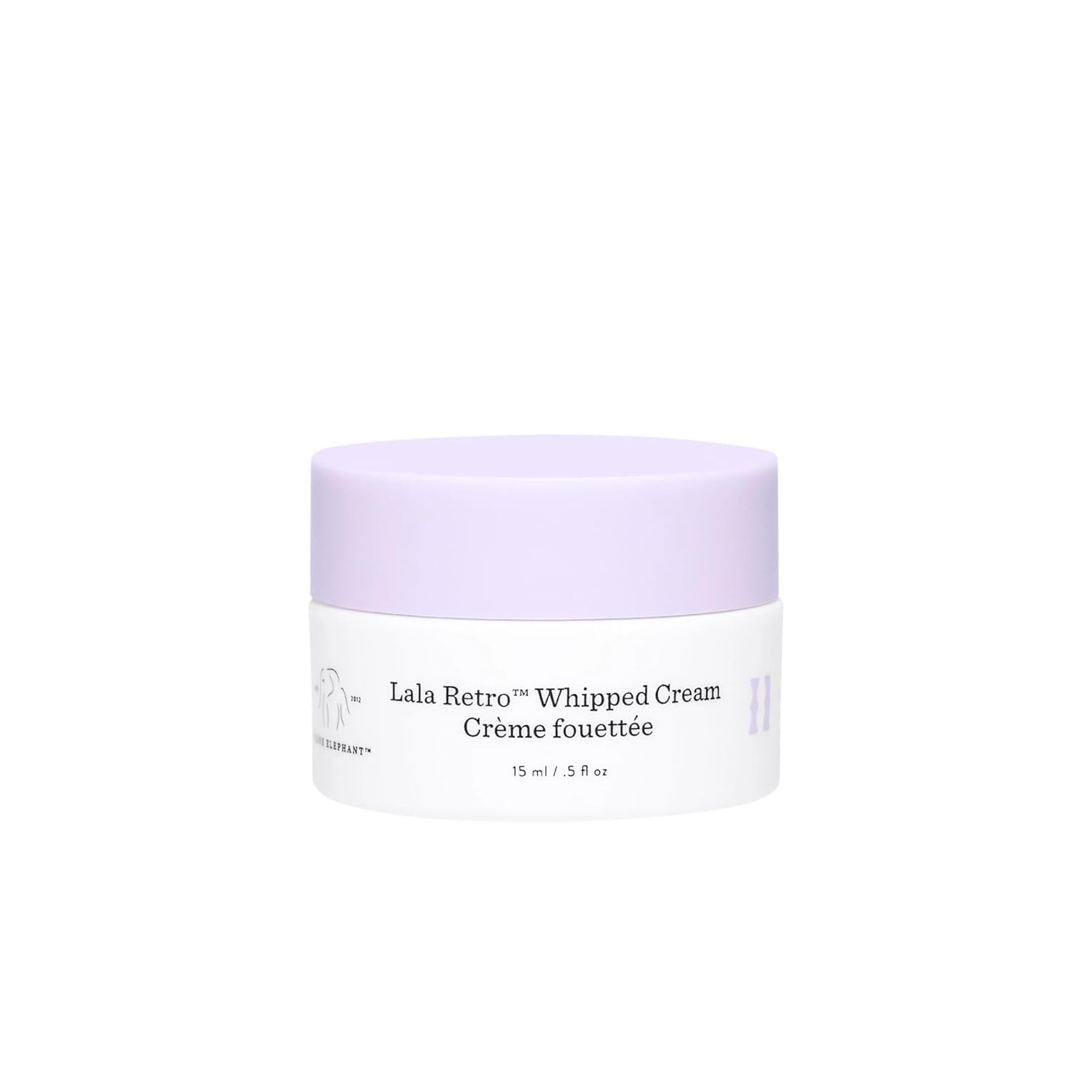 Drunk Elephant Lala Retro Whipped Cream - 15 ml/.5 fl oz - Ceramide Moisturizer - Clean Clinical Skincare - Cruelty-Free - Dermatologist-Tested - Free of Essential Oils, Silicones, and Fragrance-Velvo Beauty