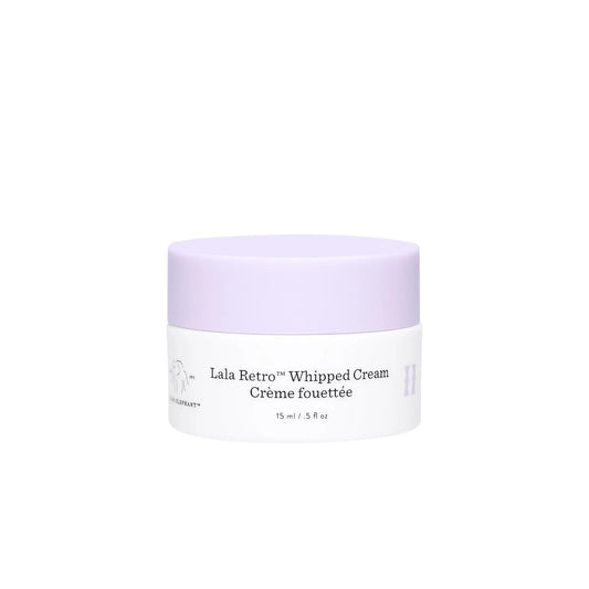 Drunk Elephant Lala Retro Whipped Cream - 15 ml/.5 fl oz - Ceramide Moisturizer - Clean Clinical Skincare - Cruelty-Free - Dermatologist-Tested - Free of Essential Oils, Silicones, and Fragrance-Velvo Beauty