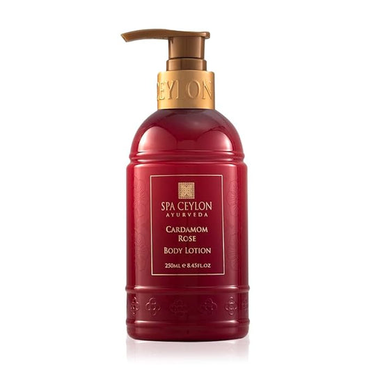 SPA CEYLON Cardamom Rose Hand & Body Lotion | Body Cream with Coconut, Almond & Himalayan Rose | Hydrating & Soothing for All Skin Types | Vegetarian & Ethical-Velvo Beauty