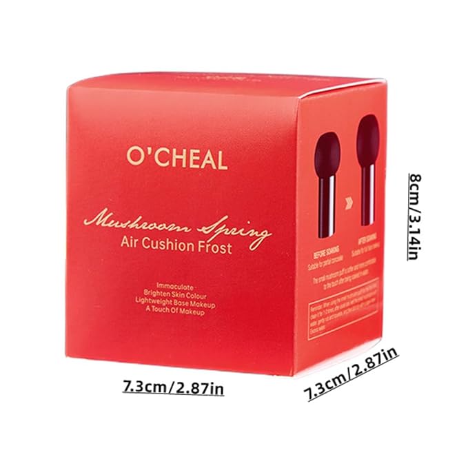 GL-Turelifes Mushroom Head Air Cushion CC Cream Foundation Water Feeling Flawless BB Cream Moisturizing Oil Control,lightweight & Smoothing Natural Face Concealer (H-01 Ivory, 0.53 Oz)-Velvo Beauty