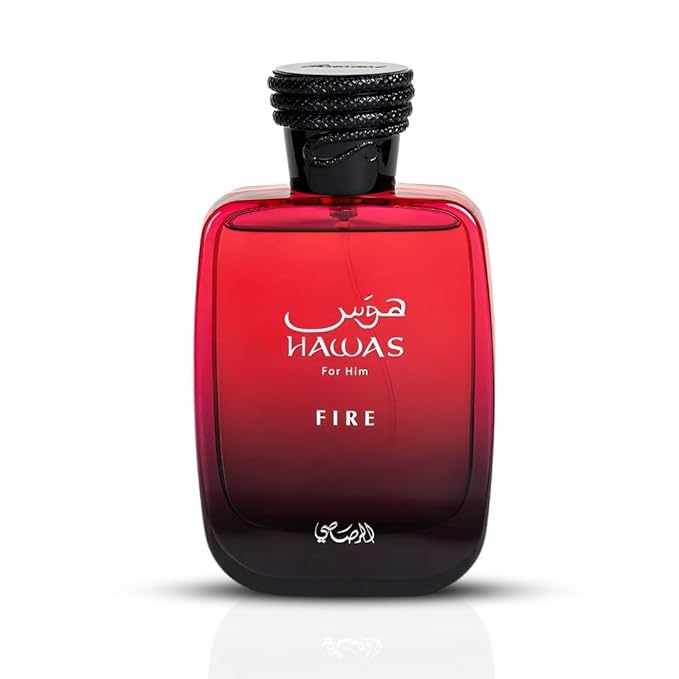 RASASI Hawas Fire Eau De Parfum Men Spray 100ML(3.4 Oz) - Bold Arabian Perfume For Men With A Fiery Essence - Indulge In A Luxurious, Long Lasting Perfume That Captures Masculine Elegance And Strength-Velvo Beauty