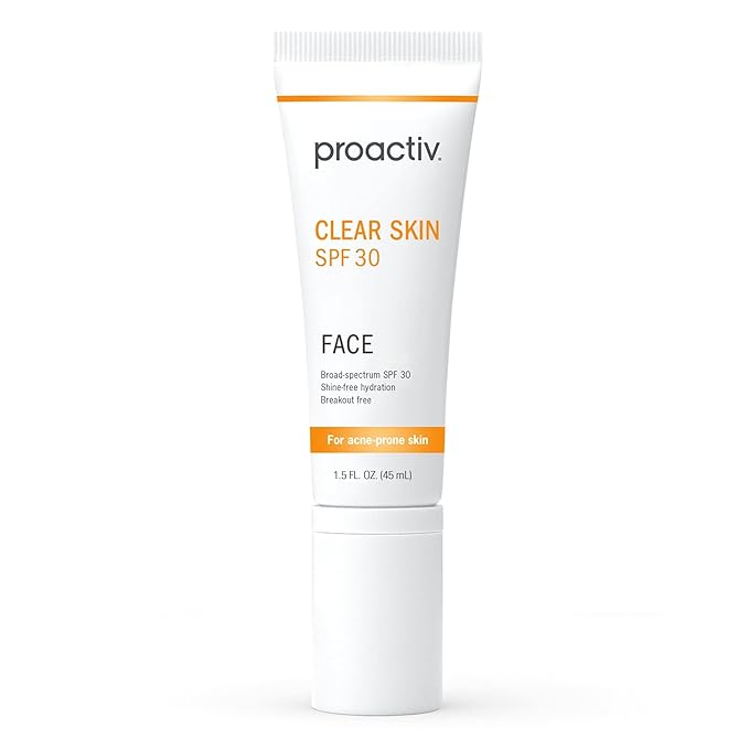 Proactiv Clear Skin Face Sunscreen Moisturizer With SPF 30 - Hydrating SPF Lotion And Sensitive Skin Sunscreen For Oily Skin And Acne-Prone Skin, Oil Free Matte Skincare Sunscreen, 1.5oz-Velvo Beauty