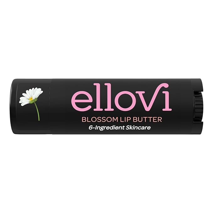Natural Lip Butter Lip Balm - Blossom - Pure Enough to Eat - Made With Just 6 Vegan Ingredients - Moisturizing Lip Care for All Day Hydration (Single)-Velvo Beauty