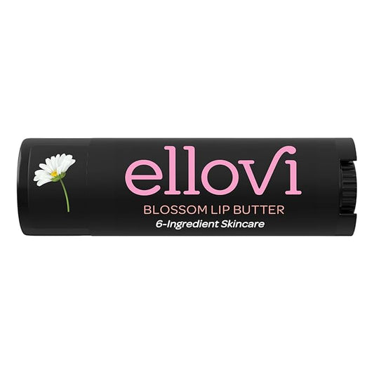 Natural Lip Butter Lip Balm - Blossom - Pure Enough to Eat - Made With Just 6 Vegan Ingredients - Moisturizing Lip Care for All Day Hydration (Single)-Velvo Beauty