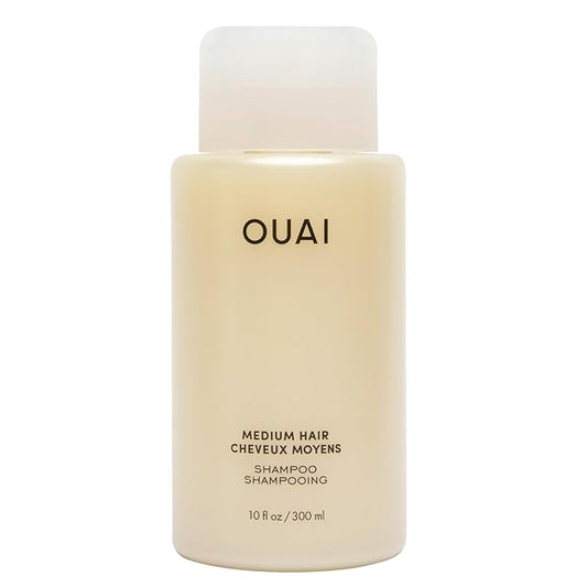 OUAI Medium Shampoo - Hydrating Shampoo with Coconut Oil, Babassu, Kumquat Extract and Keratin - Strengthens, Nourishes and Adds Shine - Paraben, Phthalate and Sulfate Free Hair Care Products (10 Oz)-Velvo Beauty