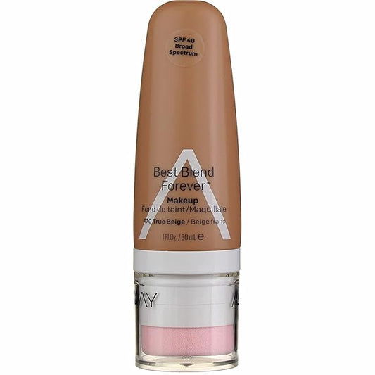 Almay Best Blend Forever Foundation, True Beige, 1 fl. oz., SPF 40 Broad Spectrum-Velvo Beauty