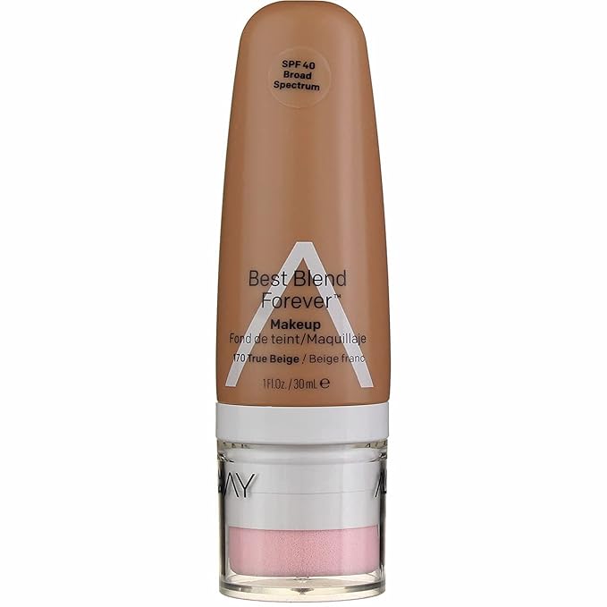 Almay Best Blend Forever Foundation, True Beige, 1 fl. oz., SPF 40 Broad Spectrum-Velvo Beauty