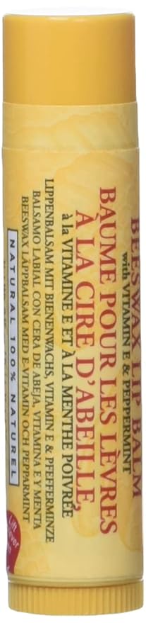 Burt's Bees Beeswax Lip Balm Tube, 15-Ounce Tubes (Pack of 4)-Velvo Beauty