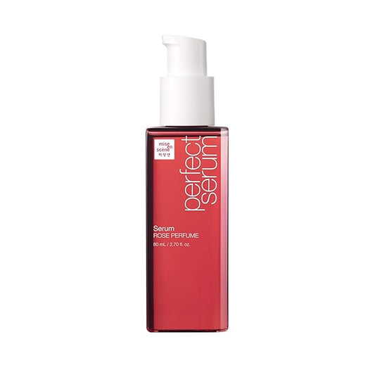 Mise En Scene Perfect Rose Perfume Serum - Korean Hair Essence with Rose Scent, Argan Oil for Damaged Hair Care, 2.70 fl. Oz-Velvo Beauty