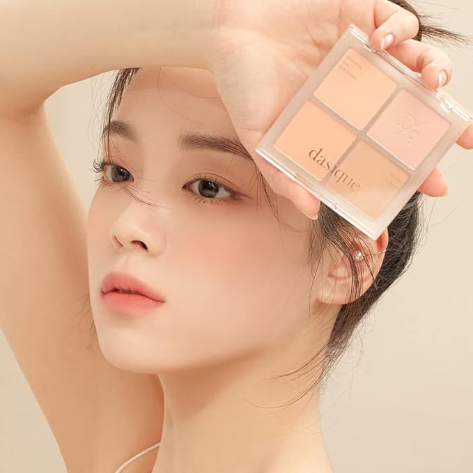 Dasique Blending Mood Cheek #01 Warm Blending l Cruelty-Free l 4 Blendable Shades in Lightweight, Long-lasting, Smooth Powder-Velvo Beauty