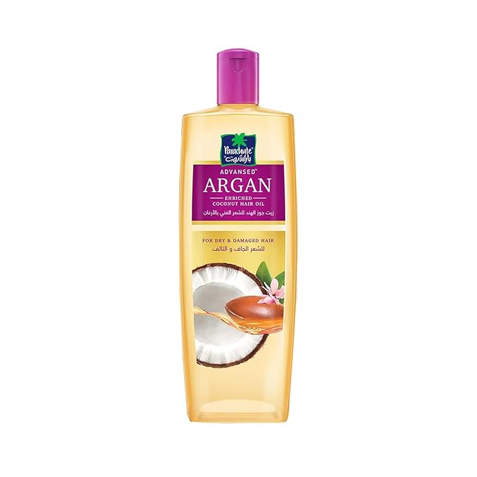 Parachute Advansed Argan Hair Oil with Coconut | Repairs Dry & Damaged Hair| Strengthens Hair & Boosts Shine| Controls Frizz| No Parabens & Silicones| 10.1 fl.oz-Velvo Beauty