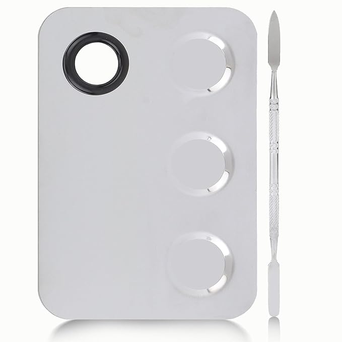 Makeup Palette, Professional Makeup Palette Cosmetic Mixer Cosmetic Palette Makeup Coloring Tools Makeup Tool With Spatula Suitable for Mixing Cosmetic Colors-Velvo Beauty