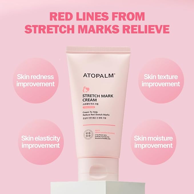 ATOPALM Maternity Care Stretch Mark Cream, 150ml 5 Fl Oz, Canola Oil Postpartum Skin Care| Pregnancy Red Lines Relief | Skin Swelling Elasticity Improvement| Gentle Body Moisturizing | Kbeauty-Velvo Beauty
