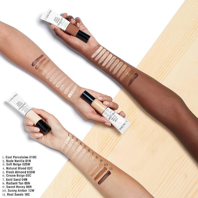 Lancôme Skin Feels Good Hydrating Tinted Moisturizer with SPF 23 - Oil-Free & Lightweight Foundation - Sheer Coverage with Healthy Glow Finish - 04N Golden Sand-Velvo Beauty