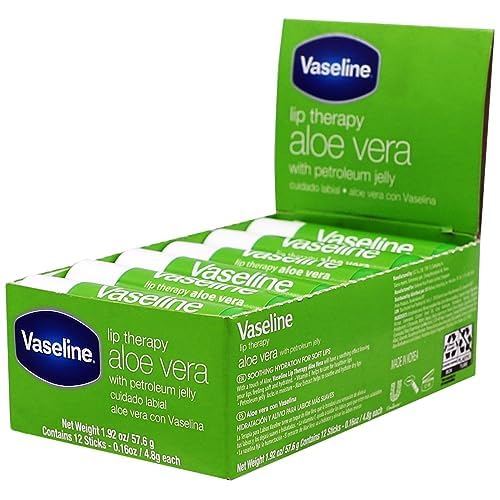 Vaseline Lip w/o Backer Card Aloe - 12 pack box-Velvo Beauty