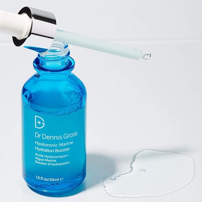 Dr Dennis Gross Hyaluronic Marine™ Hydration Booster: for Dehydrated, Rough Texture, Dry Fine Lines & Wrinkles, 1 fl oz-Velvo Beauty