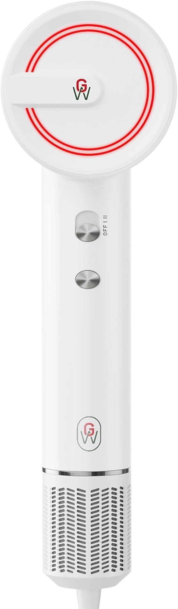 GroWell Ionic Hair Dryer, High-Speed Brushless Motor Professional Blow Dryer for Fast Drying, Low Noise, Lightweight, Compact Hair-Dryer with Diffuser for Curly Hair (3 Pack)-Velvo Beauty