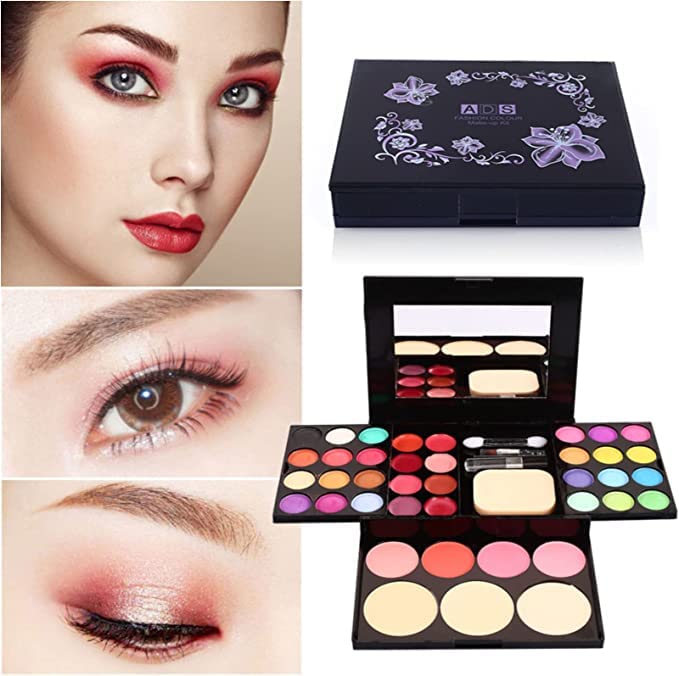 Eyeshadow Makeup Set,39 Colors Combination with Eyeshadows & Facial Blushers & Lip Glosses & Pressed Powders & A Mirror Combo, All-in-One Makeup Gift Kit-Velvo Beauty