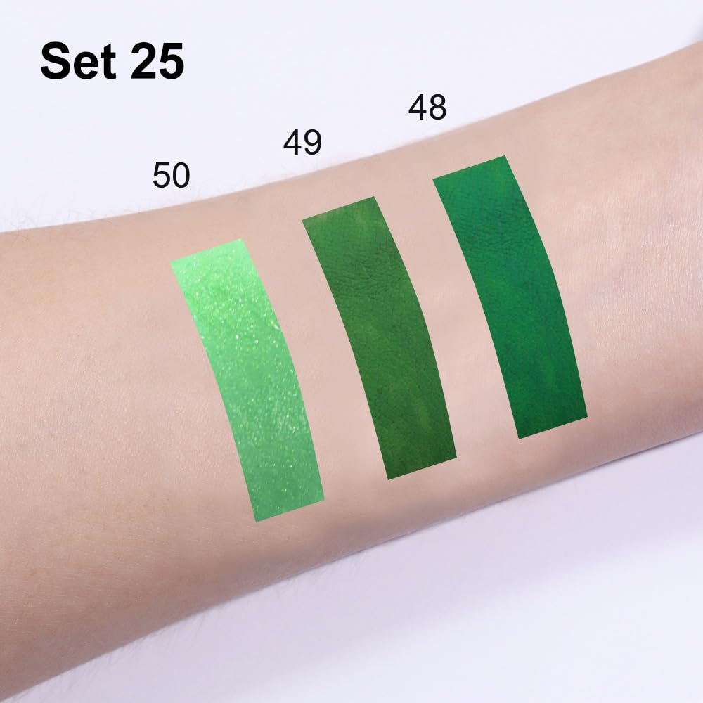 evpct 3Pcs Green Matte Shimmer Lip Liner & Liquid Lipsticks Stain Makeup Set for Women, Green Lip Liner Stain Long Lasting Waterproof Smudge Proof, Cruelty Free Lip Sticks Makeup 24 hours originales-Velvo Beauty