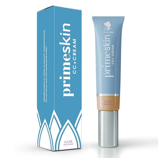 Primeskin Cc Cream for Older Women,Korean Cc Cream, Self Adjusting for Mature Skin, Satin Skin Korean 1.69 Fl Oz/50ml (FAIR)-Velvo Beauty