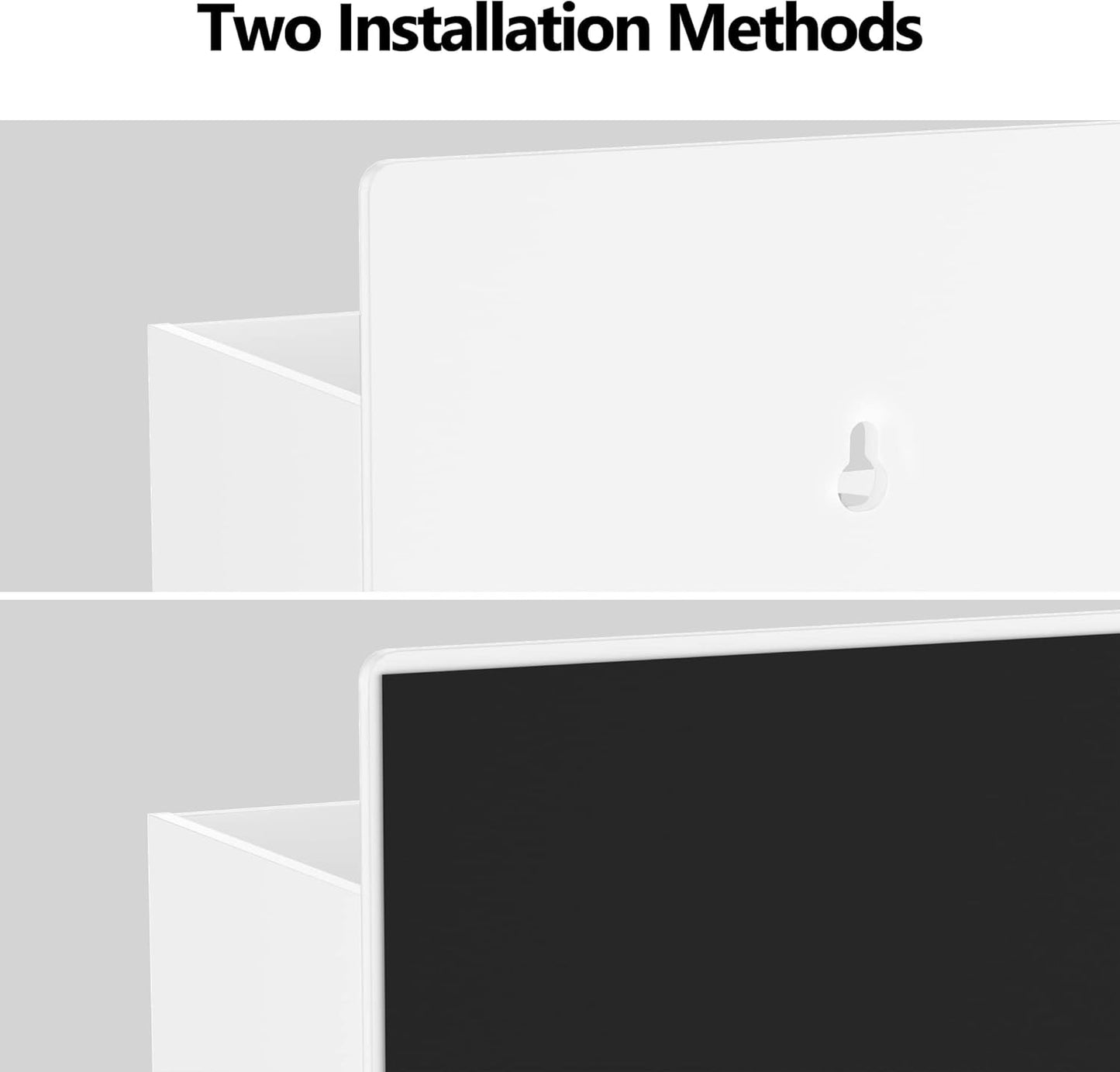 HBlife 2 Pcs Acrylic Magnetic Dry Erase Marker Holder for Whiteboard, Wall Mount 10 Slots Magnet Pen Pencil Holder for Fridge Refrigerator, Locker Organizer Accessories for Classroom Office, White-Velvo Beauty