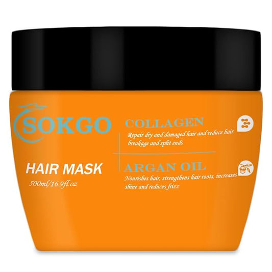 Moroccan Hair Treatment Masks, Hydrating Argan Oil Hair Mask, Collagen Hair Treatment, Deep Conditioning Hair Mask for Dry Damaged Hair-Velvo Beauty