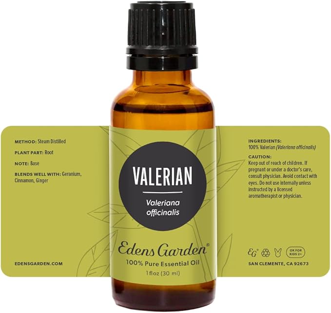 Edens Garden Valerian Essential Oil- 100% Pure Premium Grade, Undiluted, Natural, Therapeutic, Aromatherapy, The Best for Diffuser, Skin, Hair, Kid Safe 30 ml (1 fl oz)-Velvo Beauty