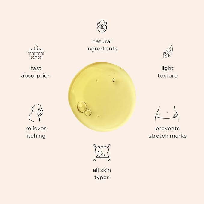 Organic Belly Oil for Pregnancy Stretch Mark Prevention and Treatment Award Winning Anti Stretch Mark Tummy Oil For Pregnancy and Postpartum - Hydrating Bump Serum-Velvo Beauty